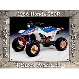 1986 HONDA FOURTRAX 250R TRX QUAD BANNER OEM FLYER AD - 30" x 23"