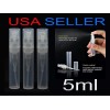 Unbranded (3pcs) Clear Plastic Spray 5ml Bottle Empty Atomizer perfume