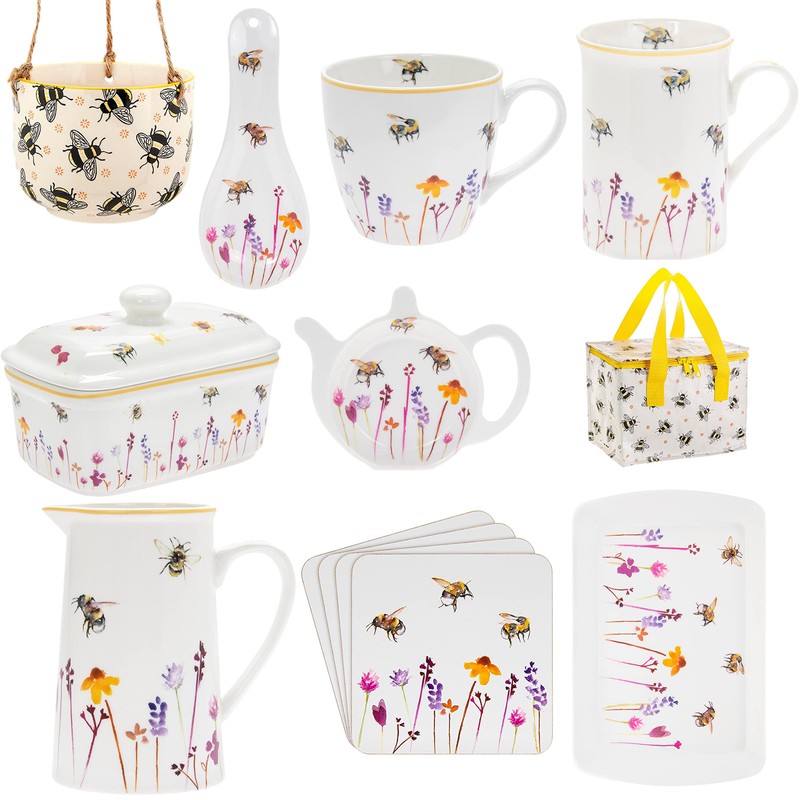 Jennifer Rose Busy Bees Melamine Small Snack Tray 23 x