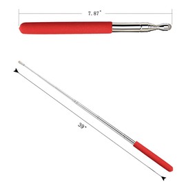 Pointer - Teachers Pointers - Teaching Pointer - Hand Pointer Extendable Length, Presenter Whiteboard Pointer Stick, Telescopic Replaceable Contact Head (Red Frosted-2pcs)