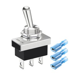 KILIGEN Metal On/Off / On Toggle Switch 25A 12VDC/15A 24VDC/10A 250VAC/15A 125VAC SPDT 3Pin 3 Position Rocker Switch for Car KN3D-103