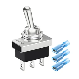 KILIGEN Metal On/Off / On Toggle Switch 25A 12VDC/15A 24VDC/10A 250VAC/15A 125VAC SPDT 3Pin 3 Position Rocker Switch for Car KN3D-103
