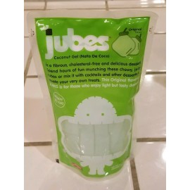 Jubes [6 Pouch × 8.9oz] Jubes Coconut Gel Nata De Coco (Pandan) Original, Mango Flavor - 6 Packs (Lychee)