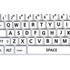 English US Large Lettering (Upper CASE) Keyboard Stickers Non Transparent