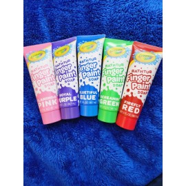 Crayola 5PC SET: Crayola Bathtub Finger Paint Soap Kids 3oz: Blue Red Green Pink Purple