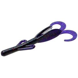 Zoom Bait Baby Brush Hog Bait-Pack of 12 (Junebug Red, 5 1/2-Inch)