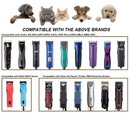 4FC Blades Dog Grooming Blades Compatible with Andis/Oster A5/Wahl KM-10 Series Dog Clippers,Detachable Clipper Replacement Blade,Black(4FC/2PCS)