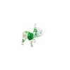 Handmade Mini 2" Green Lucky Elephant Figures Blown Glass Art