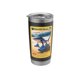 Card Italian Brainrot Tralalero Tralala Shark Meme Boys Girl Stainless Steel Insulated Tumbler
