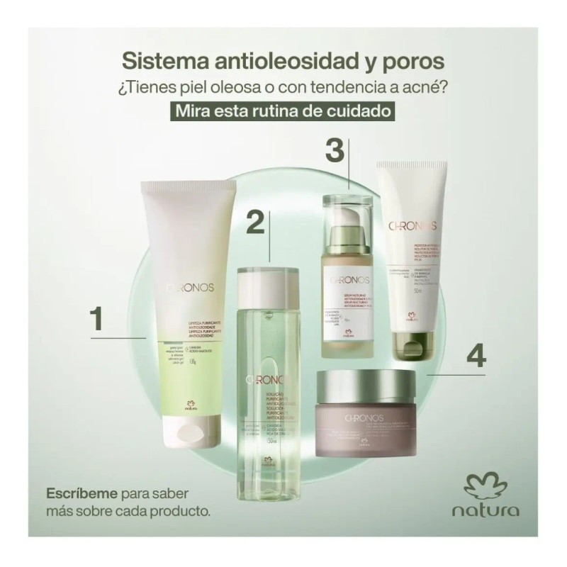 Limpieza Purificante Antioleosidad Chronos Natura 130g