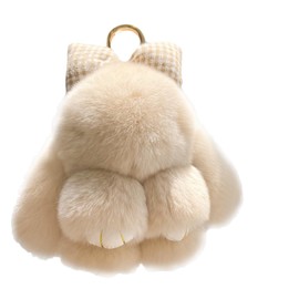 SinfoniaA Plush Keychain, Cute Rabbit Keychain, Rabbit, Fluffy, Cute, Fur Key Holder, Otter Rabbit, Key Ring, Bag Charm, Healing Goods, Small Accessories, Ocha-chan