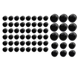 Unbranded 63pcs Black Cut Bolt Toppers Cap Cover Kit Fit For Harley 00-06 Softail Twin Cam