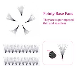 Volume Lash Extensions 10D Premade Russian 0.07 D Curl 8-14mm Pre Made Russian Lashes Volume Lashes Pre- Made Fan Lashes（10D-0.07-D-MIX(8-14)）
