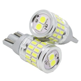 DSIC T10 LED Position Lamp, Explosive Light, 1,000 LM, White, 6,500K, Compatible with Vehicle Inspections, 34 Rows, 12 V, Set of 2
