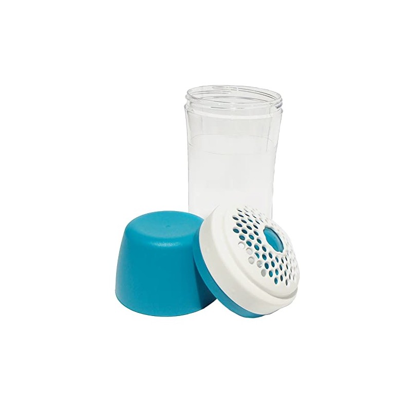 Tupperware 12 oz Clear Shaker Dispenser with Blue Cap