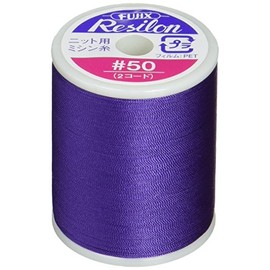 Fujix Resilon Sewing Thread for Knit and Stretch Fabric, Sewing Machine Thread, 328.1 yd (300 m), Thickness #50, Col. 128, Purple
