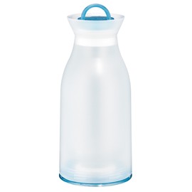 Alfi Cool Bottle, Translucent Clear with Blue Accents, 25-Ounce Carafe