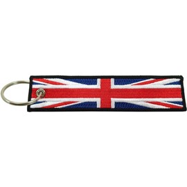 Llavero con bandera del Reino Unido de Gran Bretaña, 100% bordado