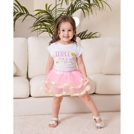 Luke and Lulu Threenager 3rd Birthday Outfit for Girls - Shirt and Headband Set - Perfect for Little Miss Threenager Theme