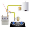 2 Way Gas Ball Valve, 2-Way with Individual On/Off, 1/2"
