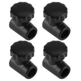XINZHIZHU 4PCS Window Stay Lock Replacement Knob RV Window Lock Knob Support Rod Plum for Caravan Motorhome Camper Accessories for Heavy Duty Polyplastic 10mm to 12mm Connector 10x12.7x24mm Black