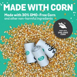 MyEcoWorld® Pet Poop Bags - Made with Corn and Other Non-Harmful ingredients, PBAT and PLA. Dog Poop Bag Rolls - 600 Bags - 3 Roll - Extra Strong - Leak Proof - Unscented - Easy to Open - Pet Waste