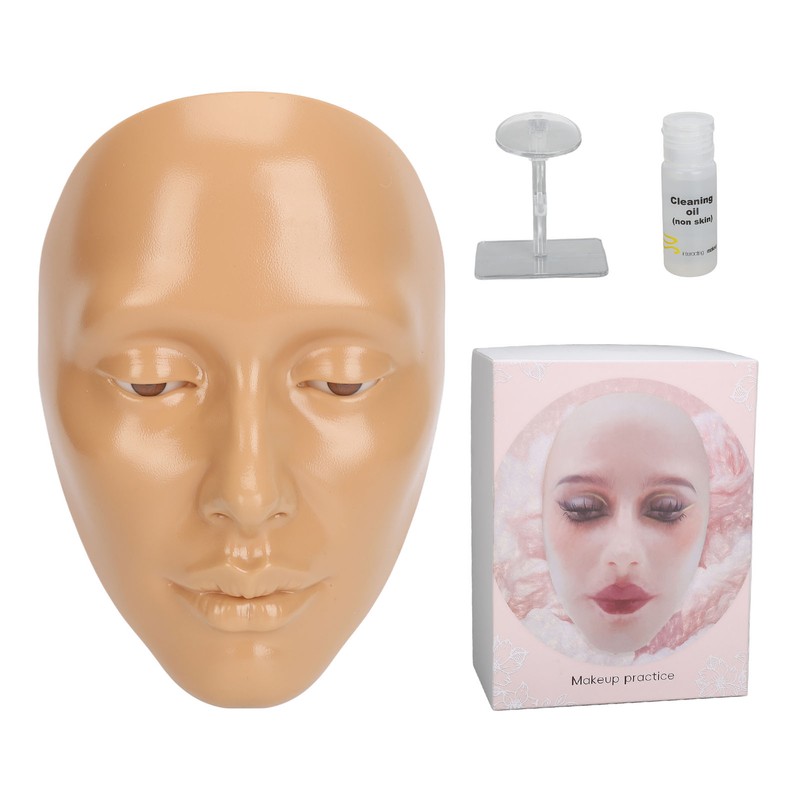 Makeup Practice Face Board 5D Silicone Mannequin Face for Eyes