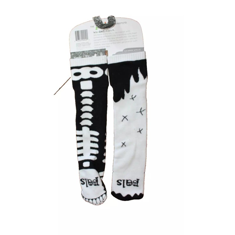 PALS SOCKS Brand Kids GHOST & SKELETON Mismatched Gripper Bottom