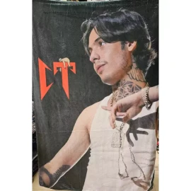 RIVERSOFY Frazada  Artista Natanael Cano Individual Suave Negro