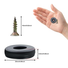 ANTHYTA Furniture Gliders,20 Pcs Chair Feet Leg Floor Protector Pad EFLON Moving Sliders with Screw Feet Great Sliders Easy Gliders for Legs of Chairs Tiled,Laminate,Hardwood Floors(Round)