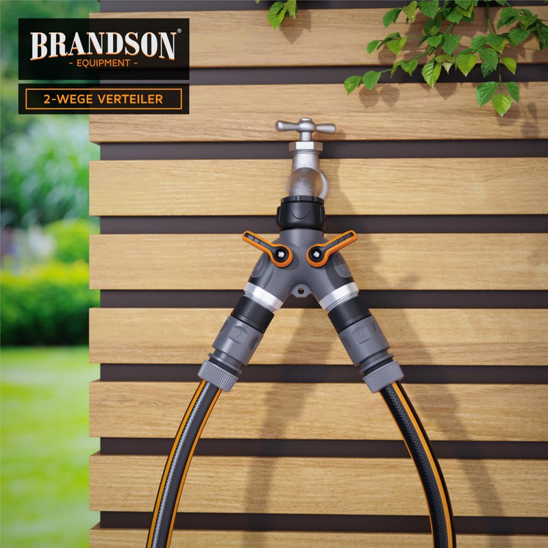 Brandson - 2 Wege Verteiler Wasserhahn - Wasserverteiler 3/4 Zoll