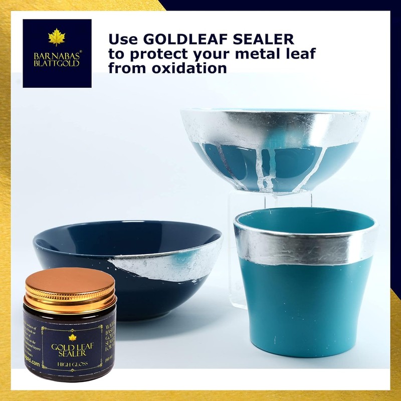 Barnabas Blattgold Gold Leaf Sealer 120ml with Bonus Brush, Sealer