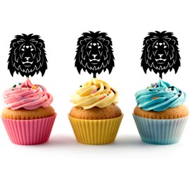 Lion Silhouette Acrylic Cupcake Toppers 12 pcs