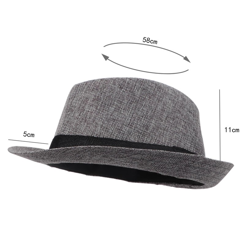 LYING Straw Hat Bowler Hat, Men's, Spring and Summer, UV