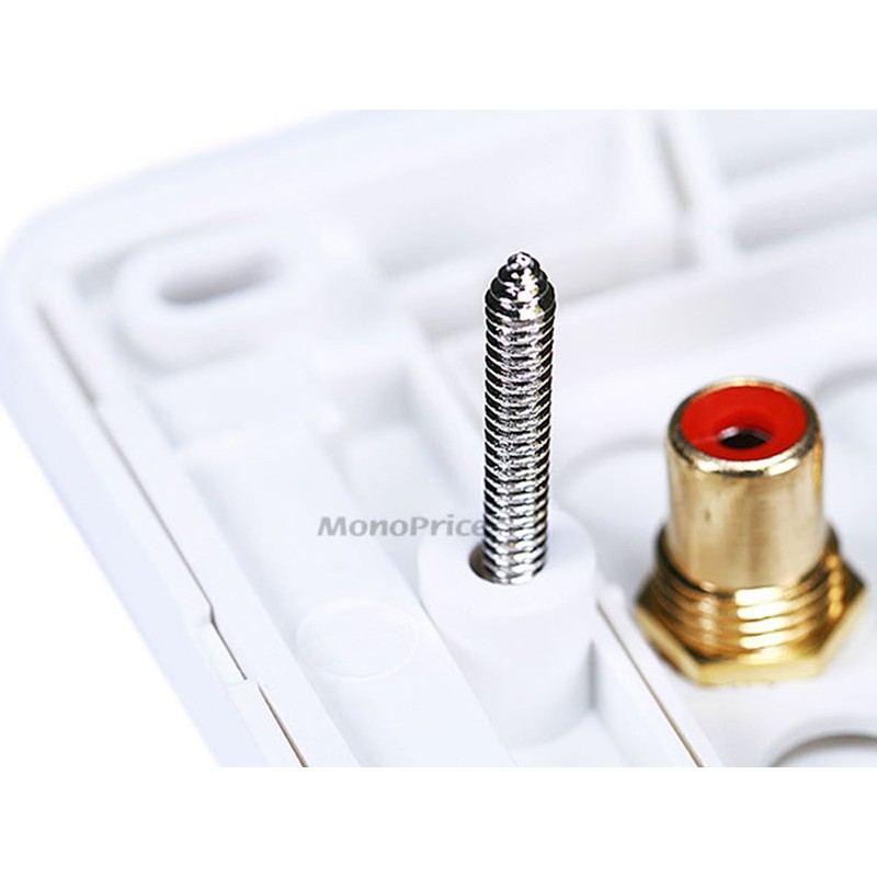 Monoprice 3 RCA Component / Toslink Optical Wall Plate (RGB