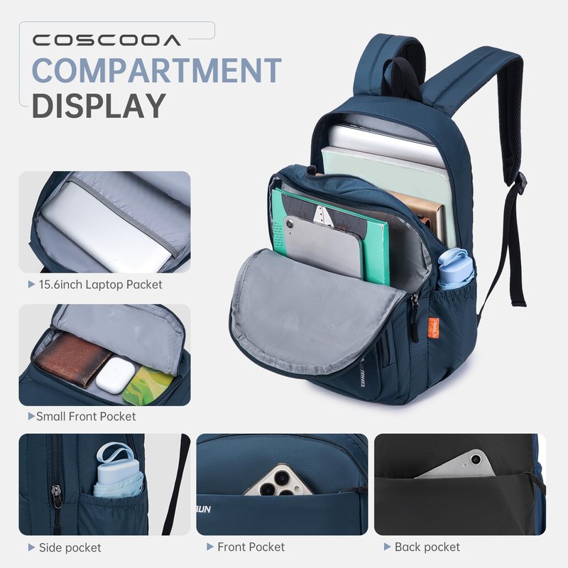 COSCOOA Small Carry On Backpack 20L,United Airlines Personal Item Bag