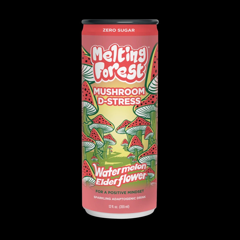 Melting Forest Sparkling Mushroom Energy Drink, 12 fl oz (Pack
