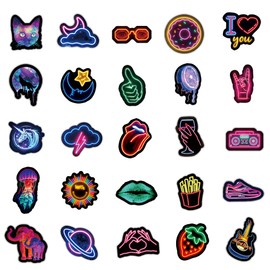 PRETTYSUNSHINE Aufkleber Stickers Set 200 Stück, Wasserfest Vinyl Stickers Graffiti Style Decals für Laptop Koffer Helm Motorrad Skateboard Auto Fahrrad Computer Vintage Neon Sticker