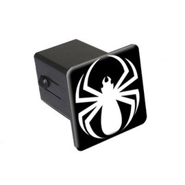 Graphics and More Spider White On Black Tow Trailer Hitch Cover Plug Insert 2"
