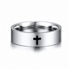 Cross Rings for Men, 18K Gold Plated Men's Stainless Steel