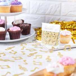 50 x Gold Music Note Confetti | Musician Birthday Party Table Scatter