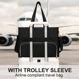 PASMAN Lunch Bag for Women with 15.6" Laptop Compartment, Insulated Tote Bag, Waterproof Work Tote with 40oz Side Pockets