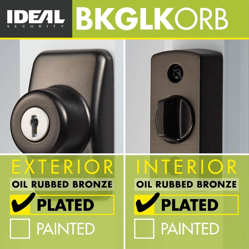 Ideal Security Model GLK Deadbolt for Storm and Screen Doors,