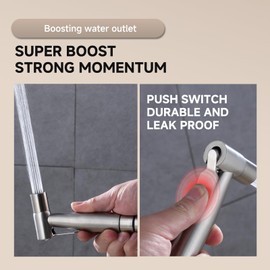 TENGPOLE Handheld Bidet Sprayer for Toilet - Adjustable Jet Sprayer for Toilet Muslim Shower, SUS304 Cloth Diaper Sprayer with Brass Valve, Hose, for Feminine Wash, Brushed Nickel