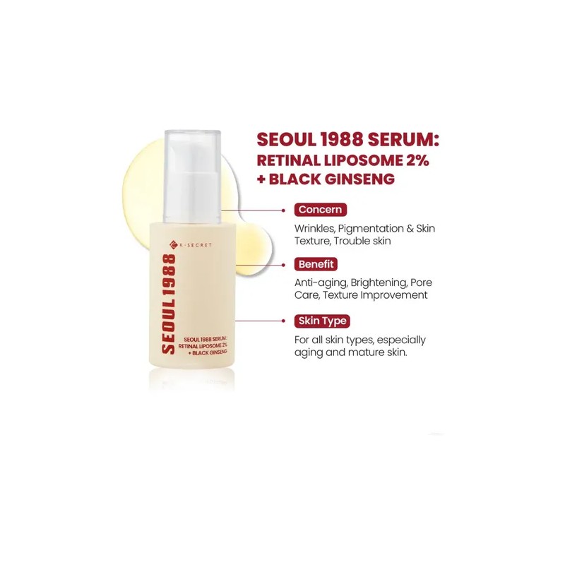 K- Secret Seoul 1988 Serum Retinal Liposome 2% + Black