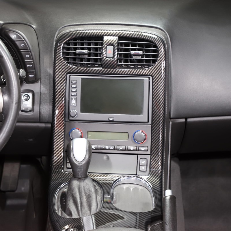 PIUGILH Car Console Gear Shift Panel Trim Cover for Corvette