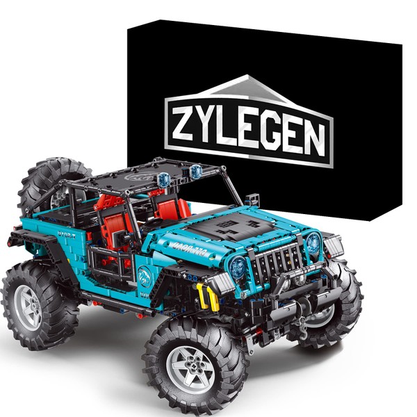 ZYLEGEN Off-Road Jeep Wrangler 4x4 Toy Car Model Building Kit,All Terrain Off Roader SUV Set,MOC Building Blocks and Engineering Toy,1:8 Scale Truck Vehicle Birthday Gift Idea for Boy Men(2,680Pcs)