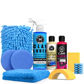 Wontolf Complete Car Clay Bar Auto Detailing Kit, Clay Luber, Butter Wet Wax, Car Wash Soap - Premium Grade Clay System Car Washing Detailing Kit- Maximum Gloss & Unsurpassed Slickness(19 Items)