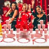 Grencian 168Pcs Red and White Gingham Party Decorations Red and