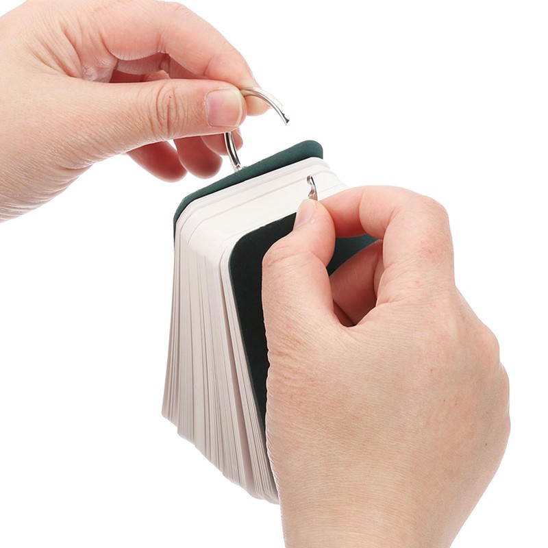 PATIKIL 6pcs Flash Card with Ring, 3.5x2 Flash Card Blank